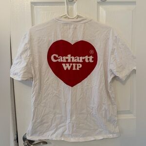 Carhartt WIP White Tee with Red Heart Logo